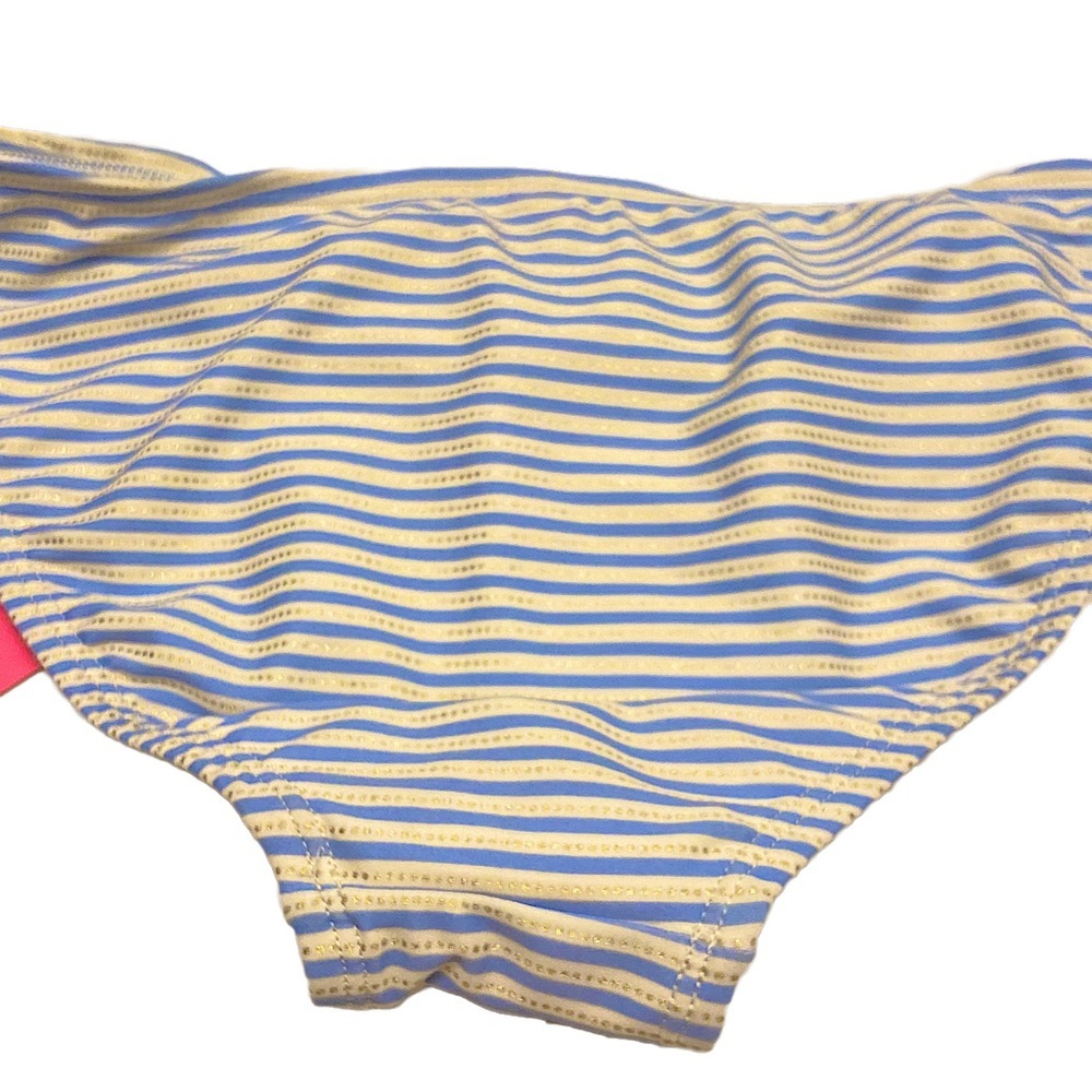 Betsey Johnson Preppy Hipster Swimwear Bottoms Size Medium Horizontal Stripes - Picture 2 of 8